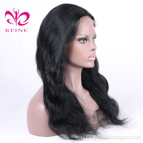 REINE Nice Quality Body Wave Human Hair 13*4 HD Transparent Lace Frontal Wig Brazilian Natural Color Remy Human Hair Wig